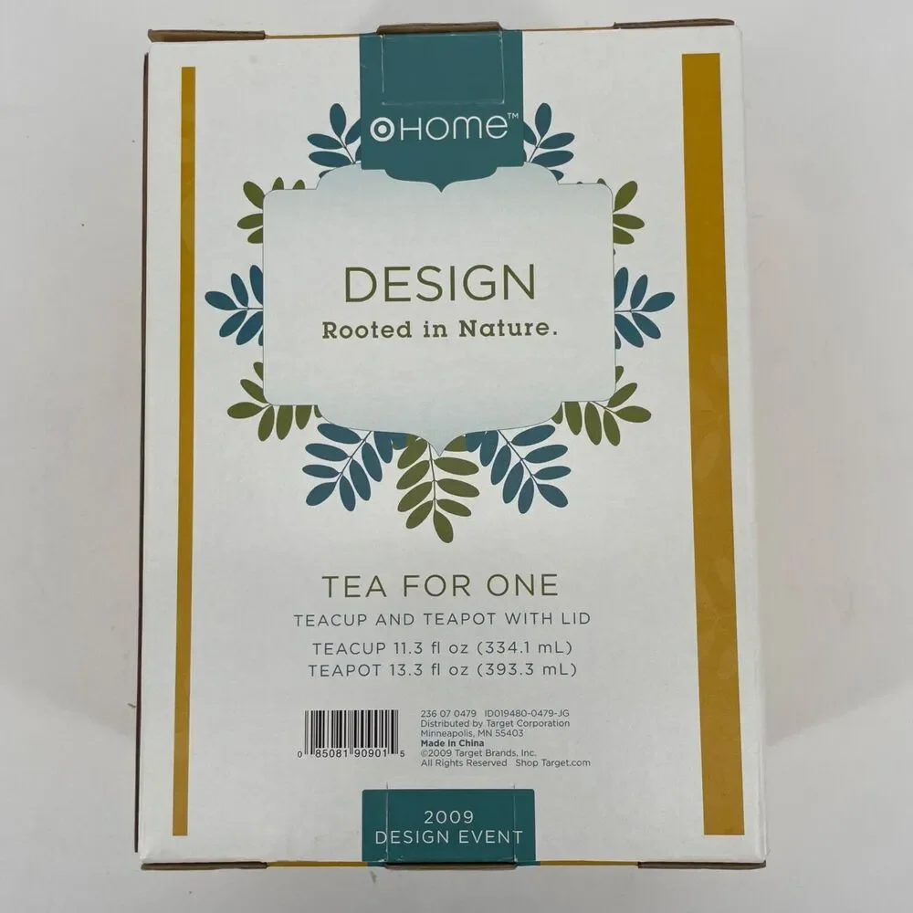 Teacup for One‎ Set Teapot w/ Lid Floral NEW Target Home Durastone GIFT